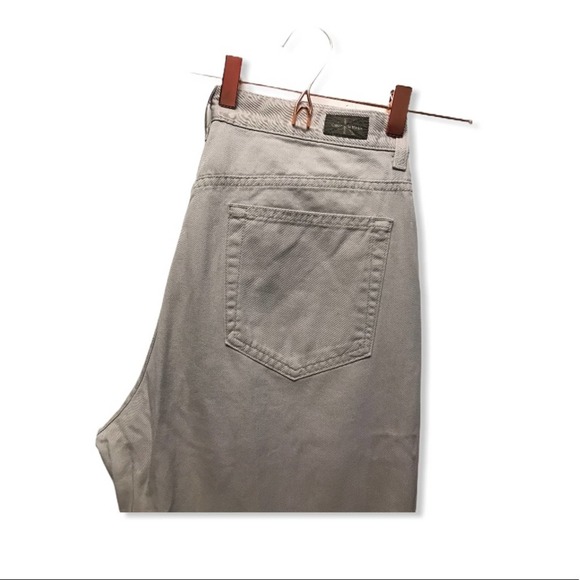 Calvin Klein | Cream Button Up High Rise CK Khakis - Picture 4 of 7